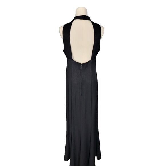 Vintage Dress 12 Med VTG 80s  Maxi Black Tie Prom Event - Picture 5 of 17